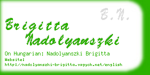 brigitta nadolyanszki business card